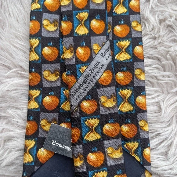 Ermenegildo Zegna Necktie 100% Silk Made In Italy - Picture 4 of 8